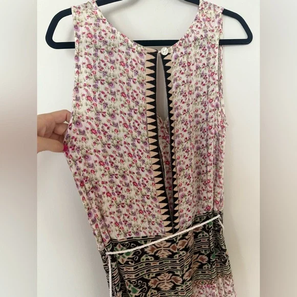 Anthropologie RAGA Ditsy Floral Lightweight Boho Romper Jumpsuit with Tie - Picture 10 of 17